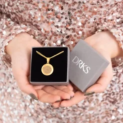 Finaste Mannen ketting met vingerafdruk goud kleurig Online