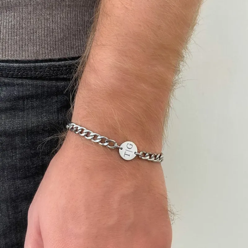 Finaste Mannen Schakelarmband Personaliseren Discount