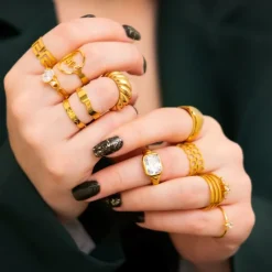 Finaste Maze ring goldplated Clearance