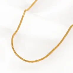 Finaste Mesh ketting minimalistisch goudkleurig New