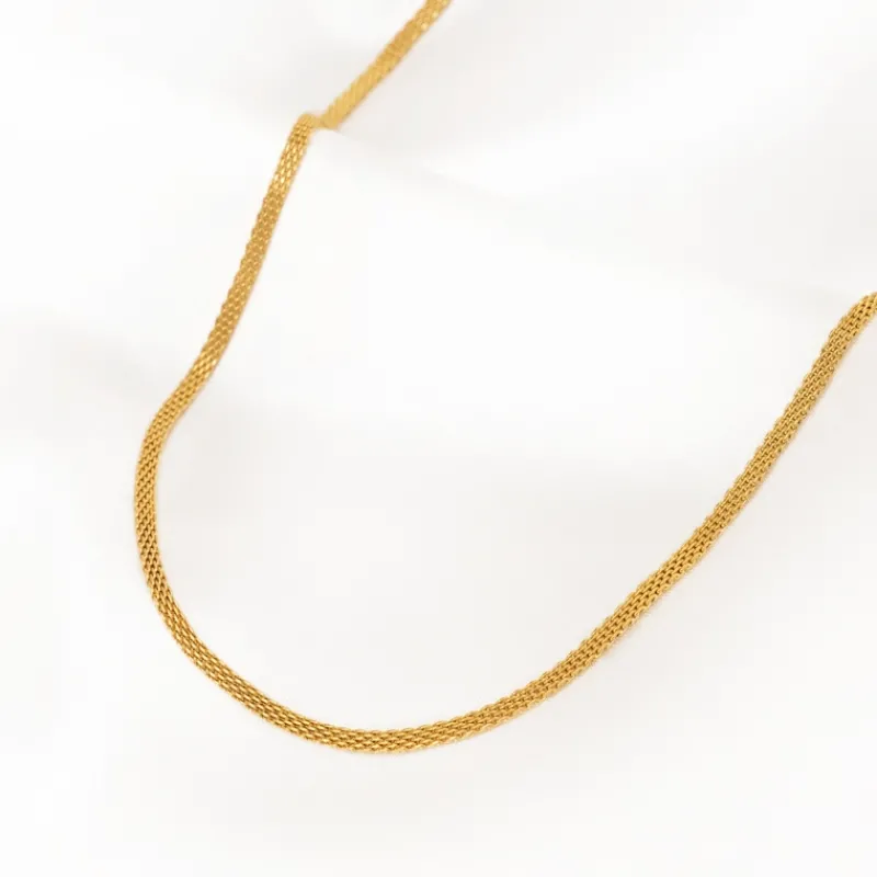 Finaste Mesh ketting minimalistisch goudkleurig New