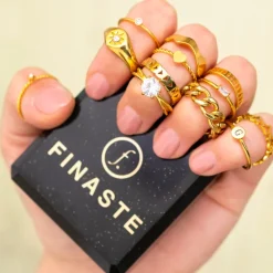 Finaste Millionaire ring goudkleurig Clearance