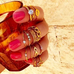 Finaste Millionaire ring goudkleurig Clearance