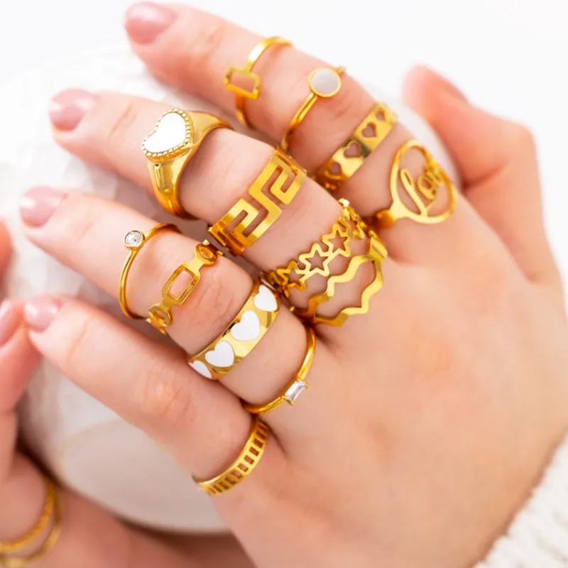 Finaste Millionaire ring goudkleurig Clearance