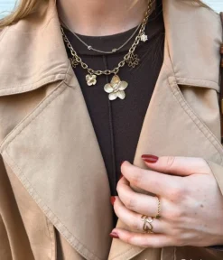 Finaste Mini initial ketting met hartje goudkleurig Online