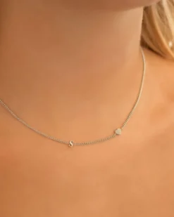 Finaste Mini initial ketting met hartje Best