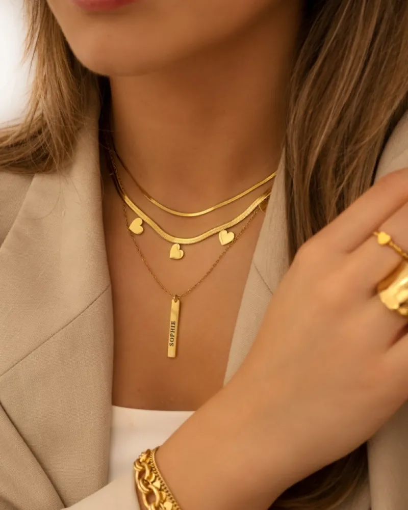 Finaste Mini snake ketting goudkleurig Outlet