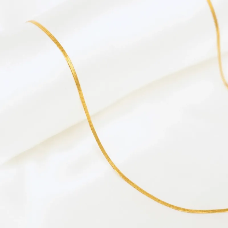 Finaste Mini snake ketting goudkleurig Outlet