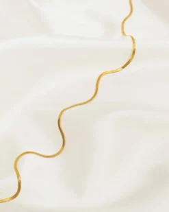 Finaste Mini snake ketting goudkleurig Outlet