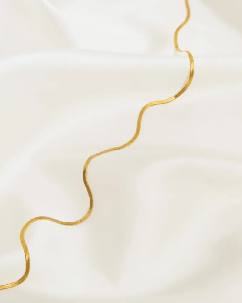 Finaste Mini snake ketting goudkleurig Outlet