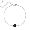 Finaste Minimalistische Armband Steentje Zwart Hot