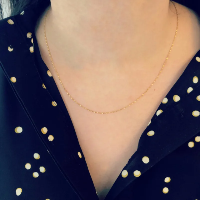 Finaste Minimalistische Fijne Ketting Goud Kleurig Hot