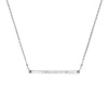 Finaste Minimalistische graveerbare bar ketting Online