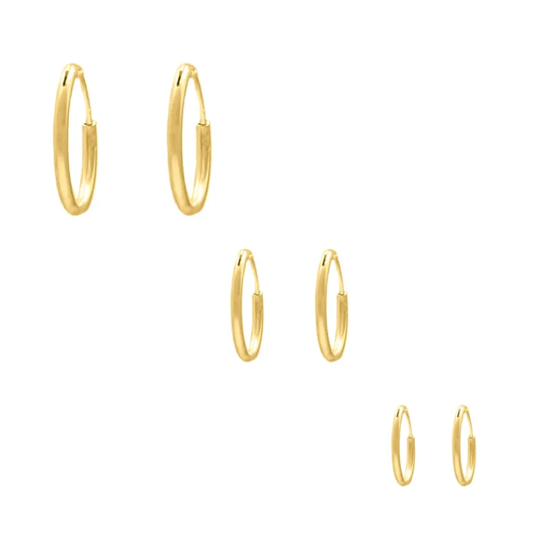 Finaste Minimalistische oorringetjes set goudkleurig Best