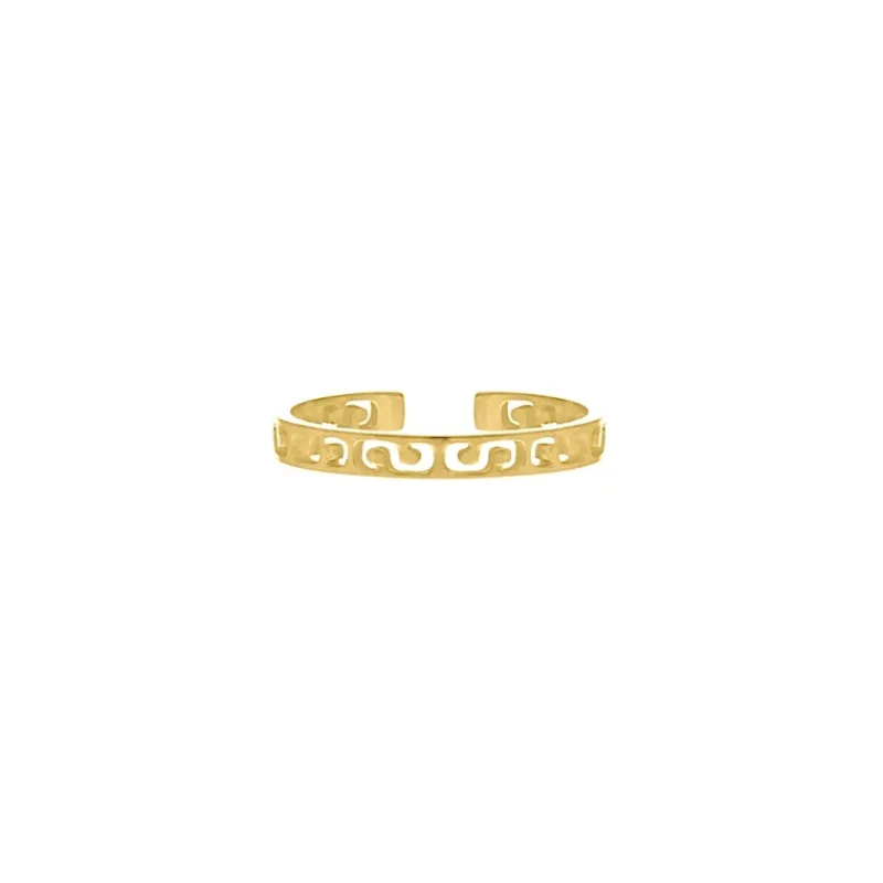 Finaste Minimalistische ring print goud kleurig Best