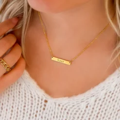 Finaste Moeder Dochter Kettingen set Graveerbaar Goudkleurig Fashion