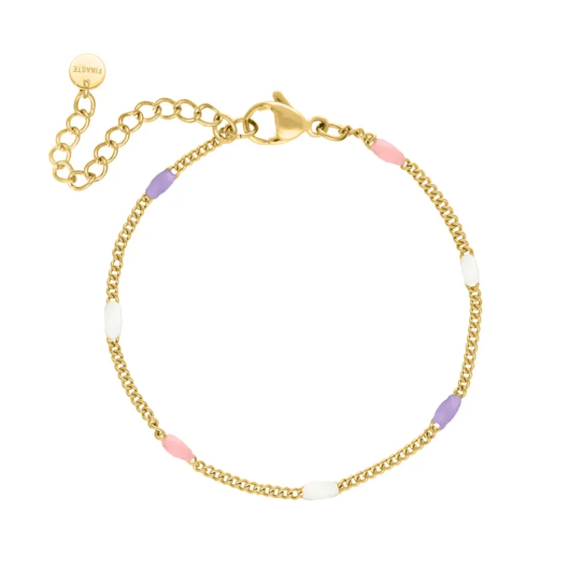 Finaste Multicolor armband goudkleurig Fashion