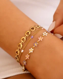 Finaste Multicolor armband goudkleurig Fashion