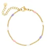 Finaste Multicolor enkelbandje goudkleurig New
