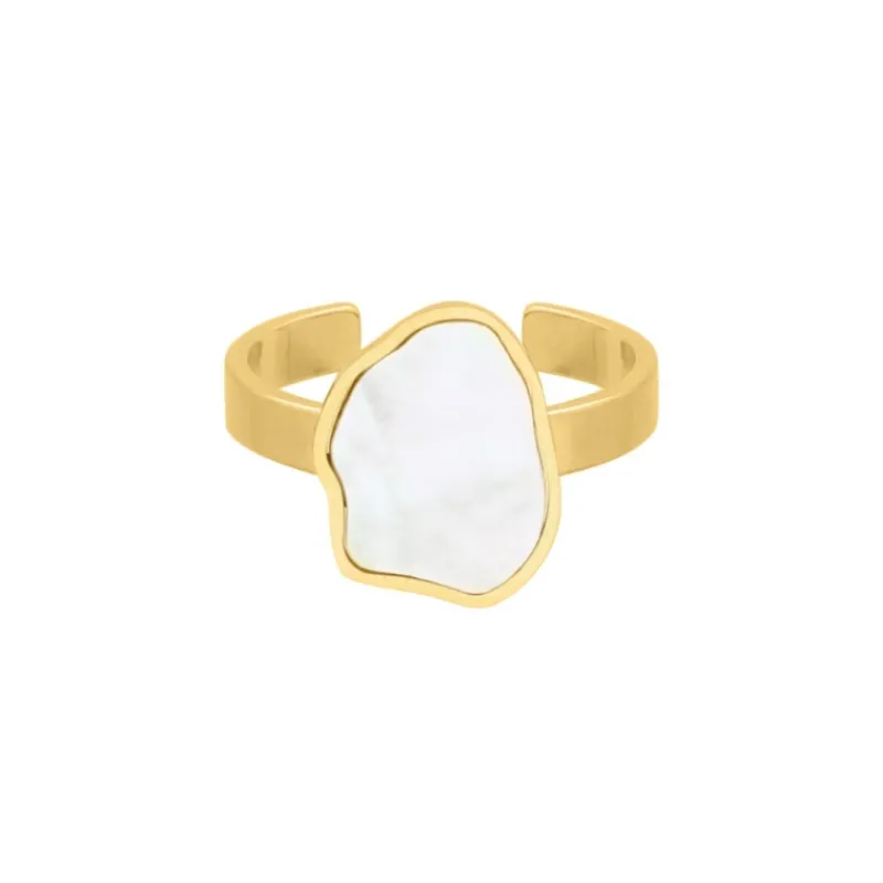 Finaste Musthave ring sea shell goudkleurig Fashion