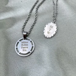 Finaste Naam ketting ovaal Outlet