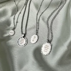 Finaste Naam ketting ovaal Outlet
