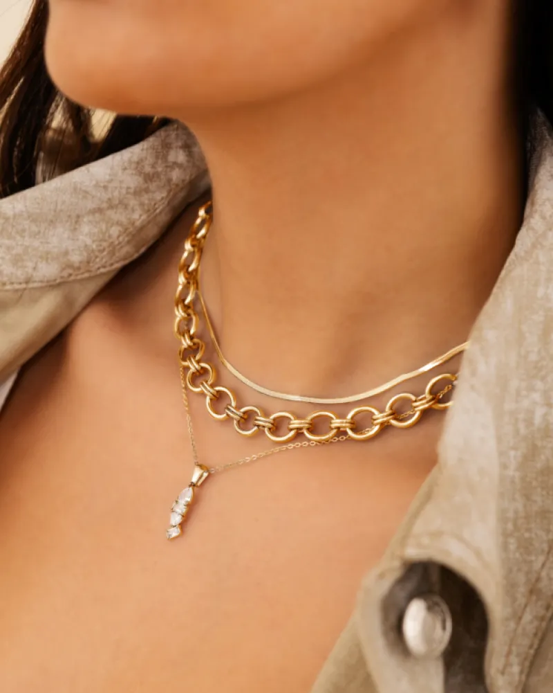 Finaste Necklace glam stones goldplated New