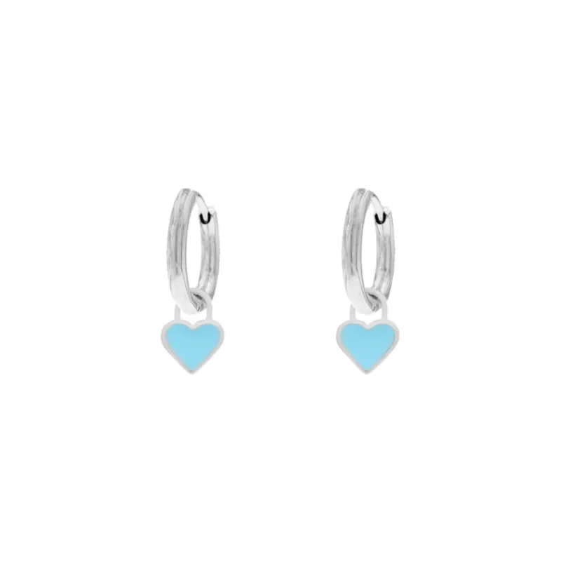 Finaste Oorbellen baby blauw hartje Hot