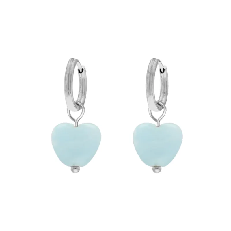 Finaste Oorbellen blauw hartje Fashion