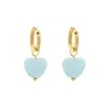 Finaste Oorbellen blauw hartje goudkleurig Discount