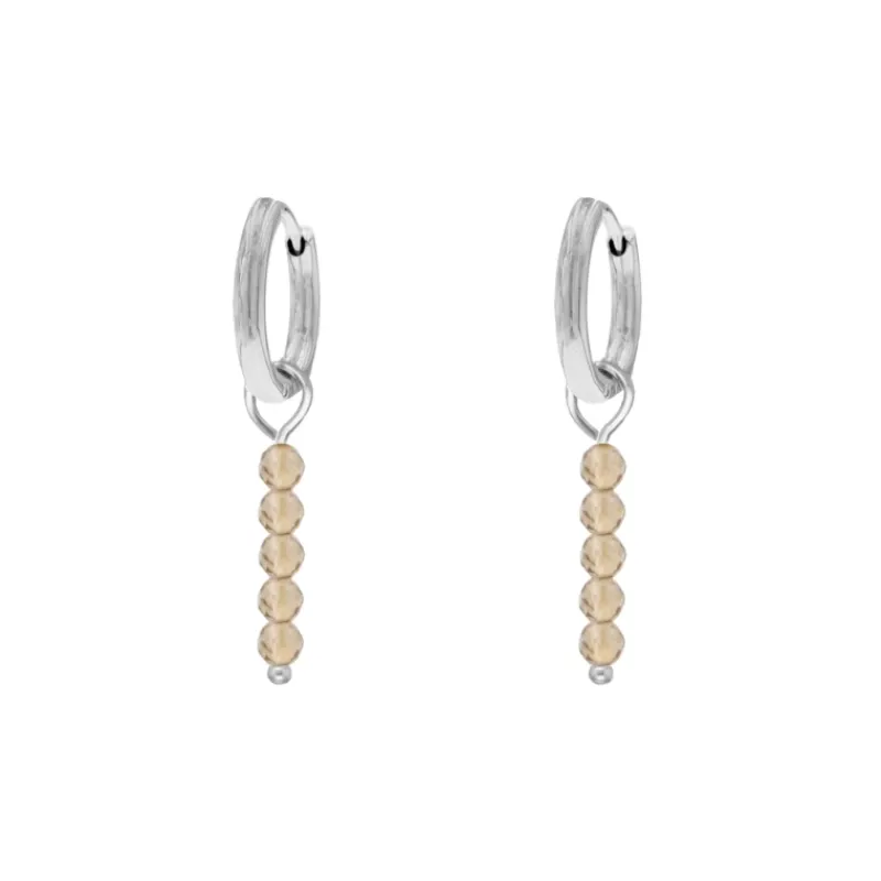 Finaste Oorbellen champagne beads New