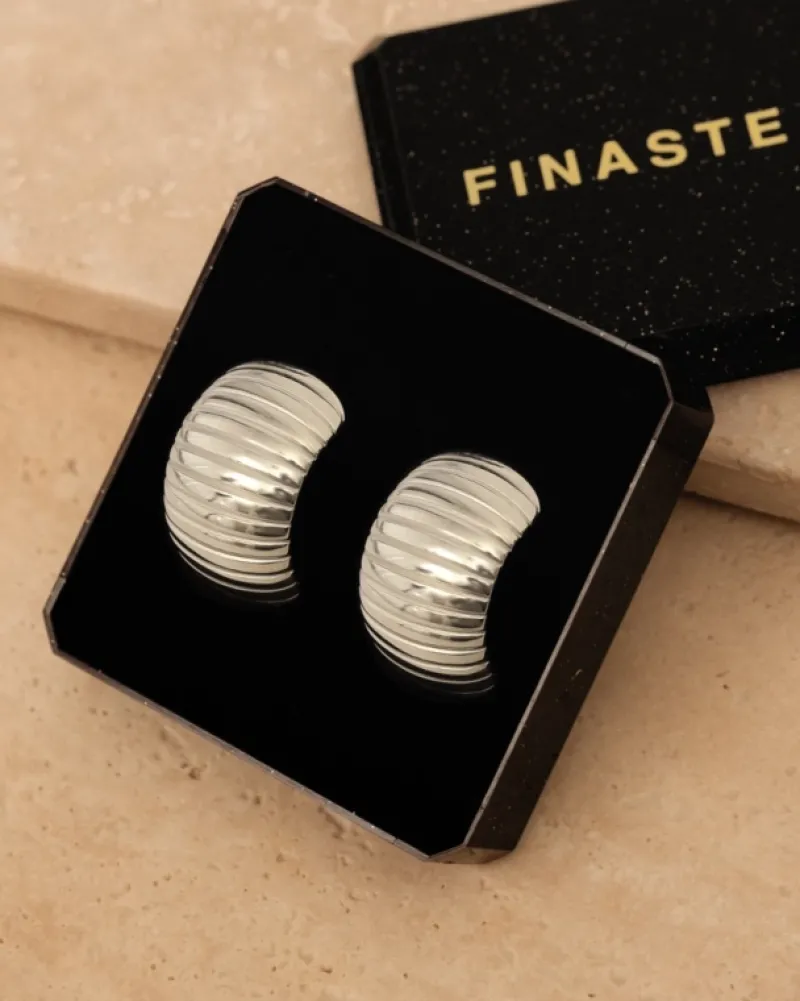 Finaste Oorbellen chunky striped Discount