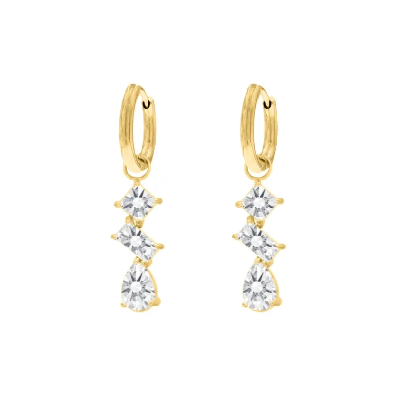 Finaste Oorbellen gemstones goudkleurig Sale
