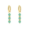 Finaste Oorbellen green beads goldplated Outlet