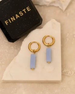 Finaste Oorbellen icey blue goudkleurig Sale