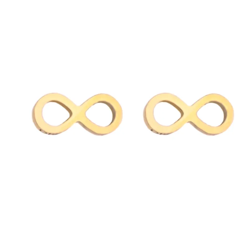 Finaste Oorbellen Infinity Teken Goud Kleurig Clearance