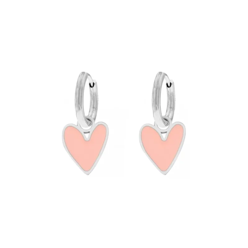 Finaste Oorbellen love heart pink Hot