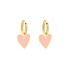 Finaste Oorbellen love heart pink goudkleurig New
