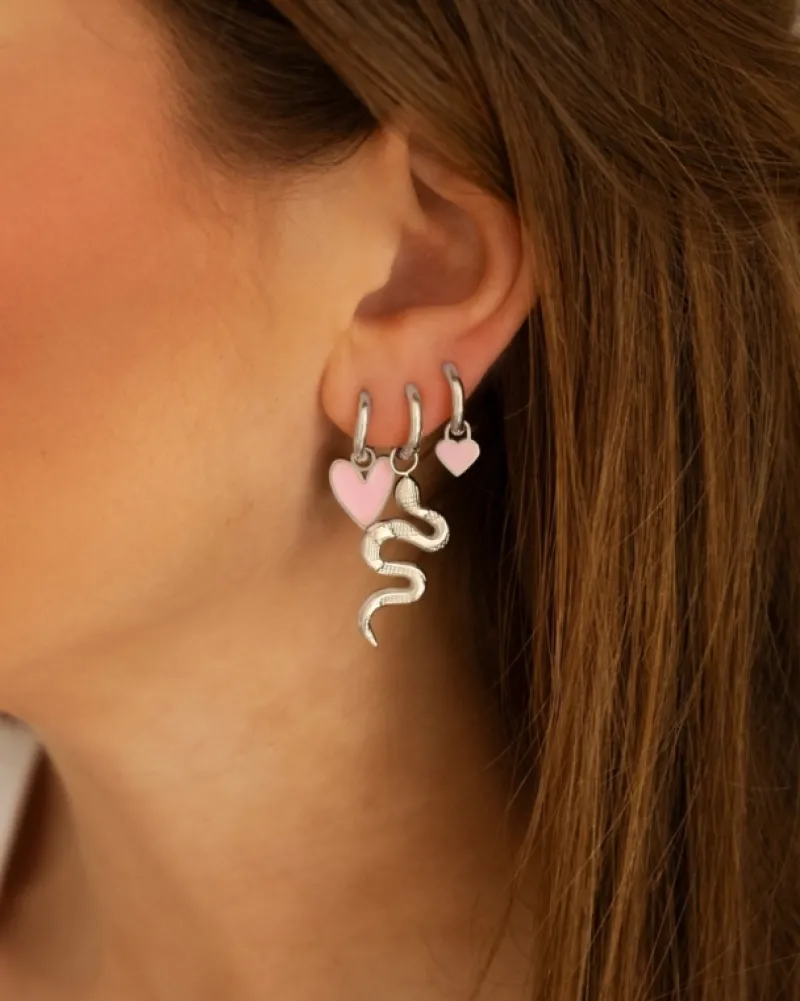 Finaste Oorbellen love heart pink Hot