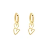 Finaste Oorbellen love hearts double goudkleurig New