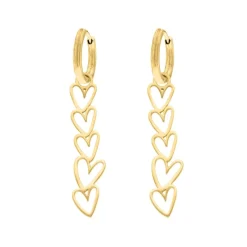 Finaste Oorbellen love hearts multi goudkleurig Best