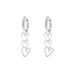 Finaste Oorbellen love hearts triple Fashion