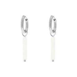 Finaste Oorbellen milky white New