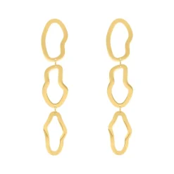 Finaste Oorbellen organic circles goudkleurig Clearance