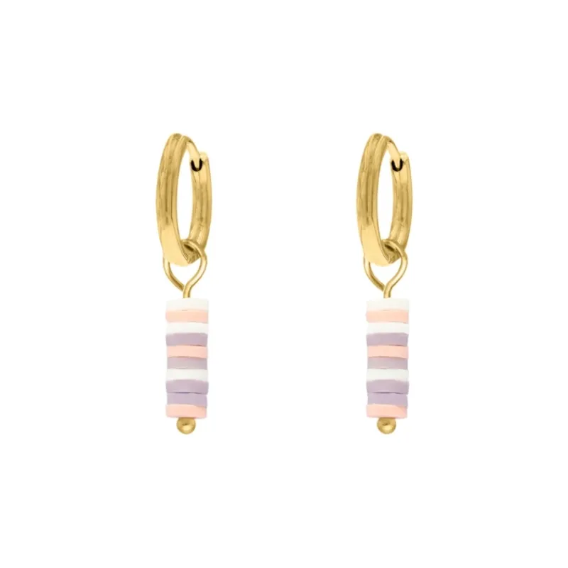 Finaste Oorbellen pastel hanger goudkleurig Best