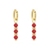 Finaste Oorbellen red beads goldplated Discount