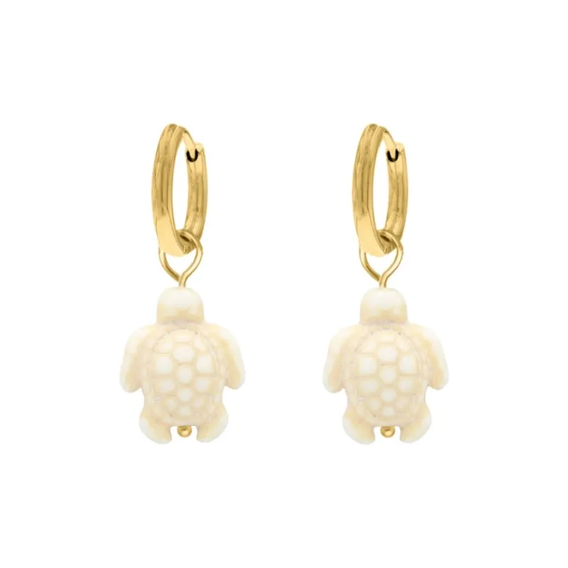 Finaste Oorbellen schildpad hanger goudkleurig Discount