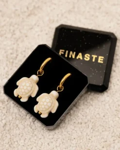 Finaste Oorbellen schildpad hanger goudkleurig Discount