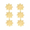 Finaste Oorbellen snowflakes goudkleurig New
