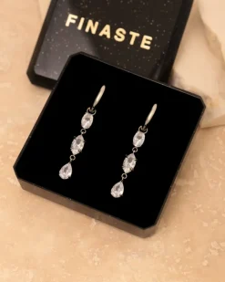 Finaste Oorhangers triple gemstones Online
